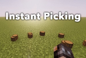 Мод Instant Picking для Minecraft 1.21.5, 1.21.4, 1.21.3,  ...