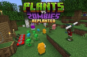 Мод Plants VS Zombies Replanted для Minecraft 1.20.1