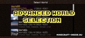 Мод Advanced World Selection для Minecraft 1.12.2, 1.11.2, 1.10.2,  ...