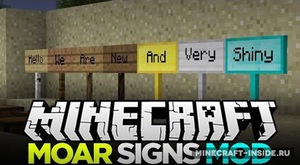 Мод MoarSigns для Minecraft 1.12.2, 1.11.2, 1.10.2,  ...