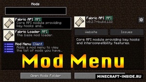 Мод Mod Menu для Minecraft 1.21.1, 1.21, 1.20.6,  ...