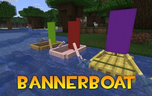 Мод BannerBoat для Minecraft 1.21.10, 1.21.9, 1.21.8,  ...