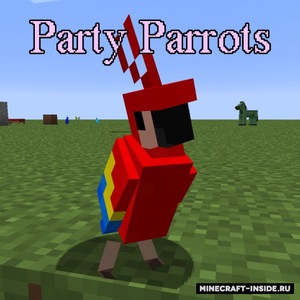 Мод Party Parrots для Minecraft 1.21, 1.20.6, 1.20.4,  ...