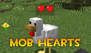 Мод Mob Hearts для Minecraft 1.21.10, 1.21.9