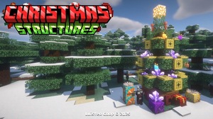 Мод Christmas Structures by LuisterCorp для Minecraft 1.21.11, 1.21.10, 1.21.9,  ...