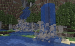 Мод Waterfall Particles для Minecraft 1.21.11, 1.21.10, 1.21.9,  ...