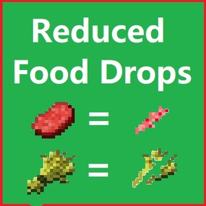 Мод Reduced Food Drops для Minecraft 1.12.2