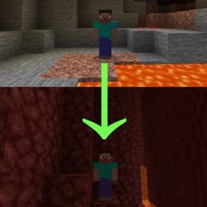 Мод Falling Through - Connecting Worlds для Minecraft 1.21, 1.20.1, 1.20,  ...