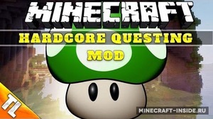 Мод Hardcore Questing Mode для Minecraft 1.20.6, 1.20.4, 1.20.2,  ...