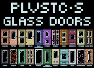 Мод PLVSTC's Glass Doors для Minecraft 1.16.5 - 1.16.4