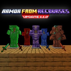 Мод Armor from recourses для Minecraft 1.20.1