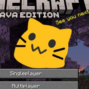 Мод Title Screen Blobcat для Minecraft 1.20.1