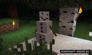 Мод Pumpkin-less Snow Golem для Minecraft 1.8, 1.7.10, 1.7.2,  ...