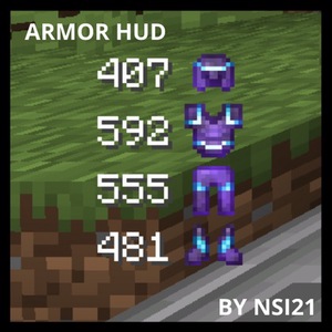 Мод Armor Durability HUD для Minecraft 1.21.4, 1.21.4 fabric, 1.21.3,  ...