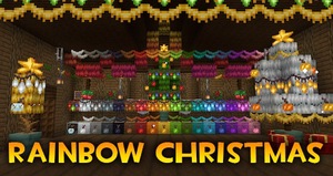 Мод Rainbow Christmas для Minecraft 1.21.4, 1.20.1