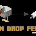 Мод Chicken Drop Feathers для Minecraft 1.19.3, 1.19.2, 1.18.1,  ...