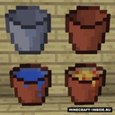 Мод Clay Bucket для Minecraft 1.15.2, 1.12.2, 1.12.1,  ...