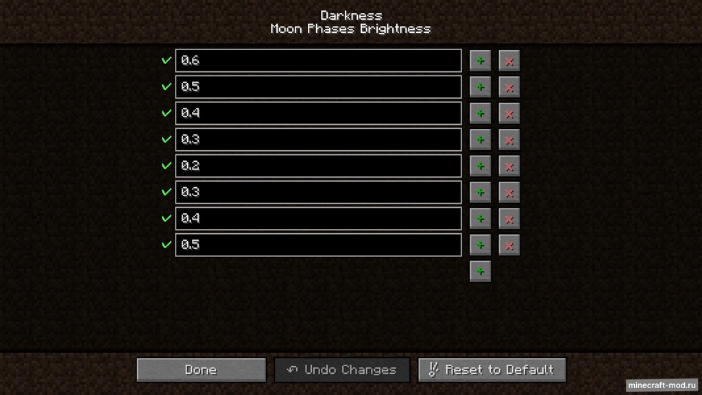 Мод Dynamic Darkness для Minecraft 1.12.2