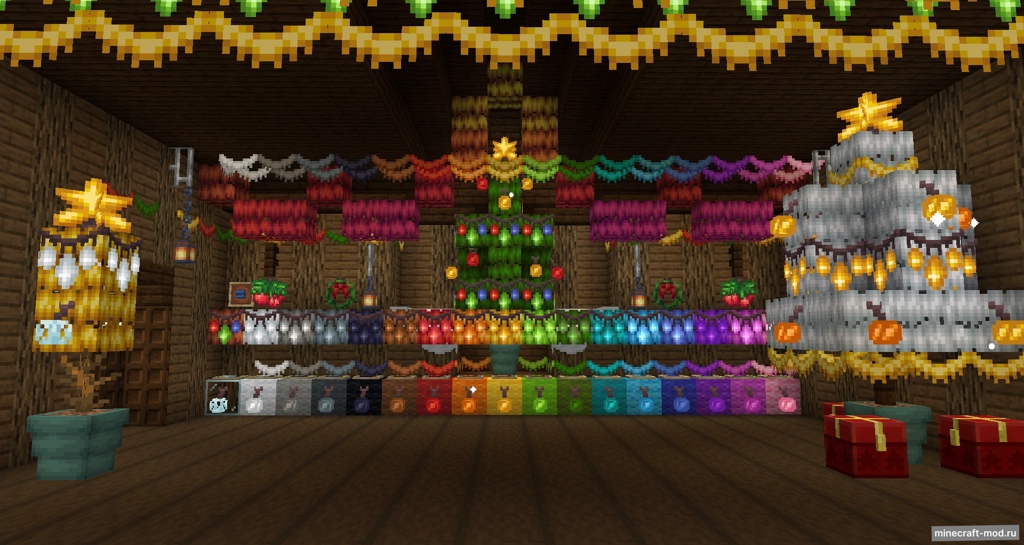 Мод Rainbow Christmas для Minecraft 1.21.4, 1.20.1