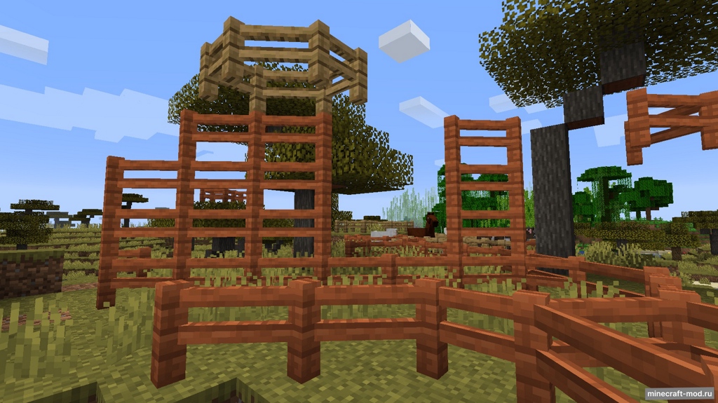 Мод Diagonal Fences для Minecraft 1.21.1, 1.21, 1.20.4,  ...