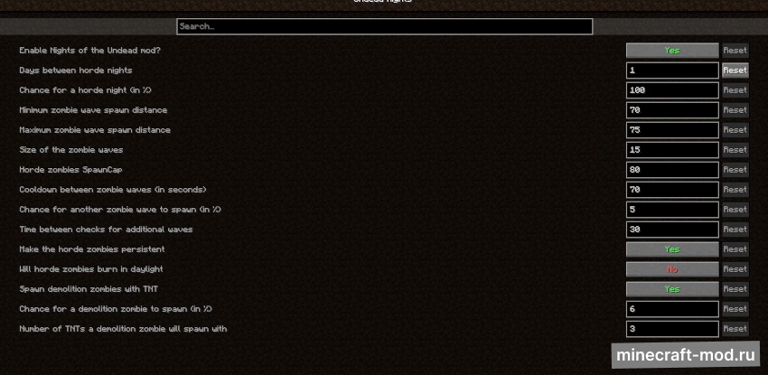 Мод Undead Nights - Zombie Horde Nights для Minecraft 1.21.4, 1.21.3, 1.21.1,  ...