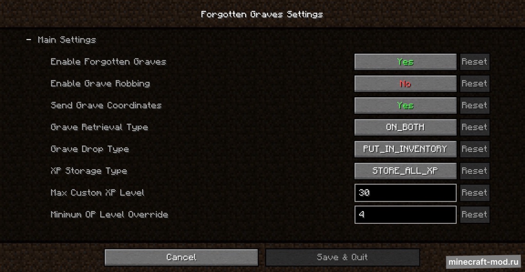 Мод Forgotten Graves для Minecraft 1.20.4, 1.20.3, 1.20.2,  ...