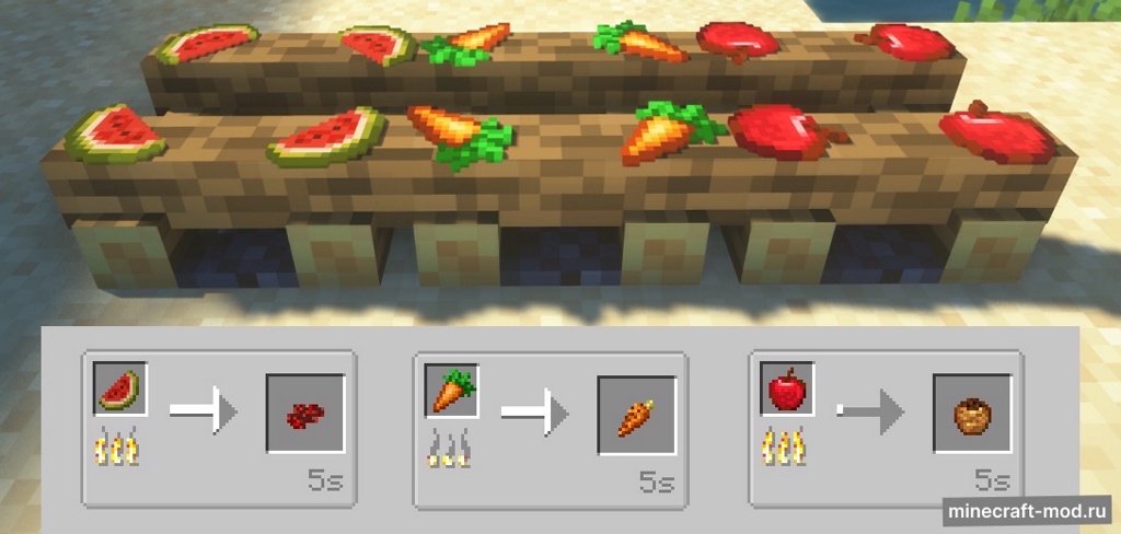 Мод Daleeny's MoreFoods для Minecraft 1.20.1, 1.19.2, 1.18.2,  ...