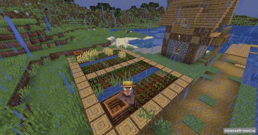 Мод Crops Love Rain для Minecraft 1.21, 1.20.4, 1.20.1,  ...