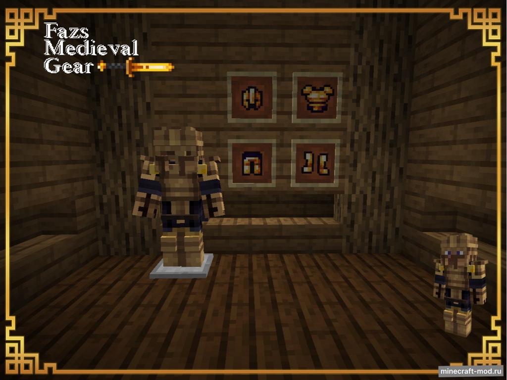 Мод Faz's Medieval Gear для Minecraft 1.20.6, 1.20.1, 1.19.4,  ...
