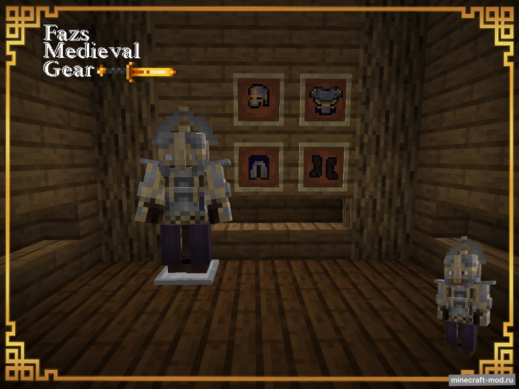 Мод Faz's Medieval Gear для Minecraft 1.20.6, 1.20.1, 1.19.4,  ...