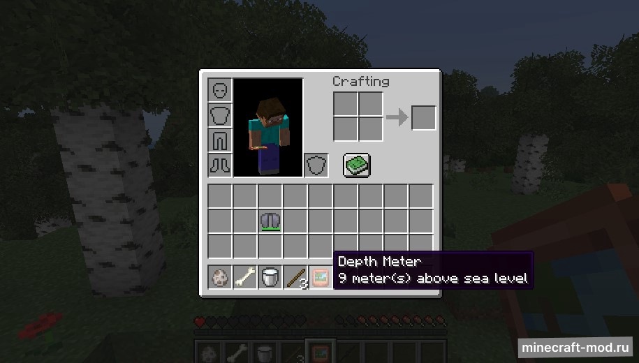 Мод Depth Meter для Minecraft 1.19, 1.18.2, 1.17.1,  ...