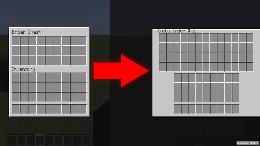 Мод Double Ender Chest для Minecraft 1.21.2, 1.21.1