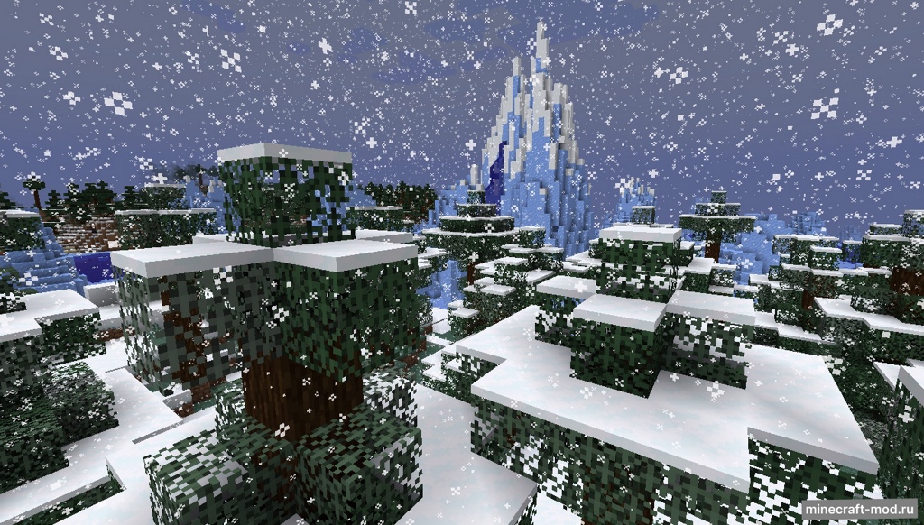 Мод SnowyLeavesPlus для Minecraft 1.21, 1.20.6, 1.20.5,  ...