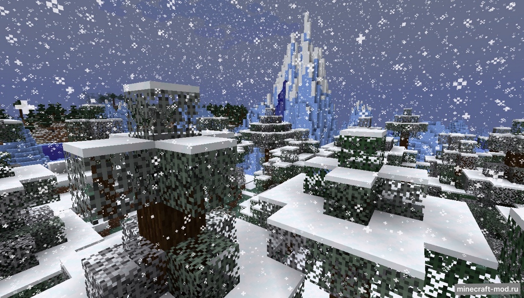 Мод SnowyLeavesPlus для Minecraft 1.21, 1.20.6, 1.20.5,  ...