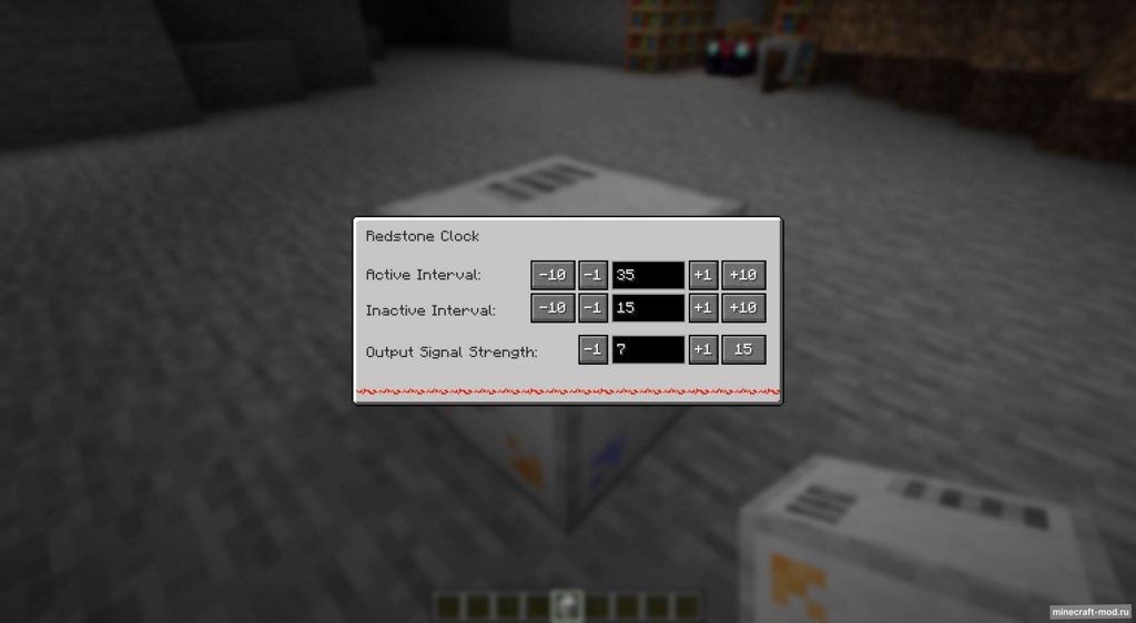 Мод RedstoneClock для Minecraft 1.21.4