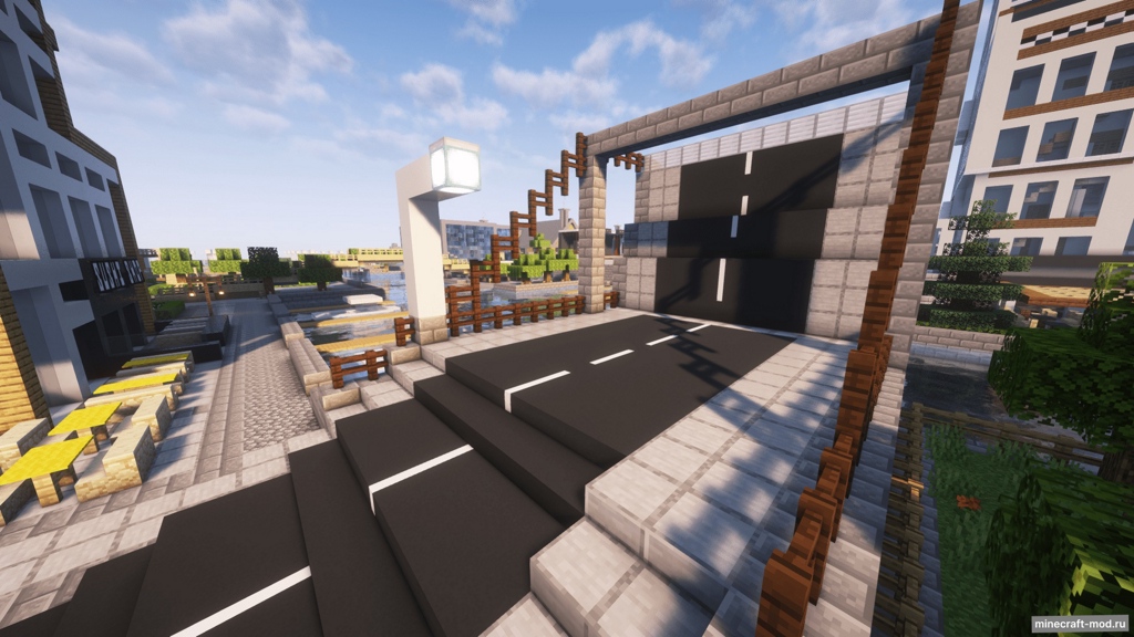 Мод City Roads для Minecraft 1.21.3, 1.21