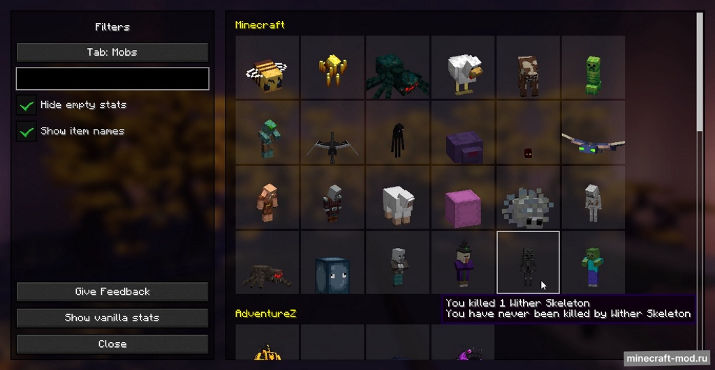 Мод Better Statistics Screen для Minecraft 1.21.1, 1.21, 1.20.6,  ...