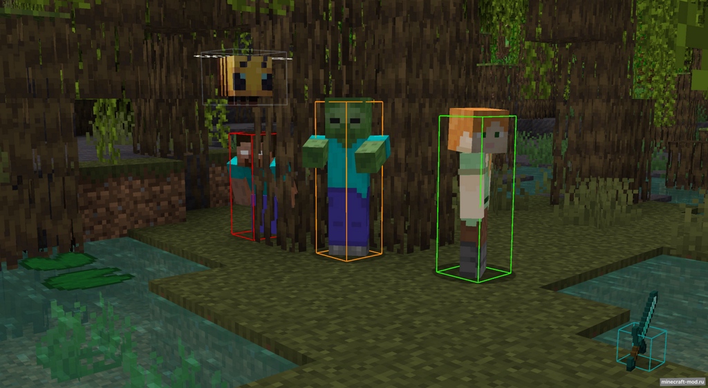Мод HitBoxPlus для Minecraft 1.20.2, 1.20.1, 1.20,  ...