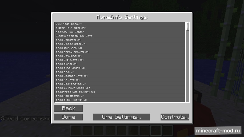 Мод MoreInfo для Minecraft 1.7.10, 1.6.4, 1.5.2