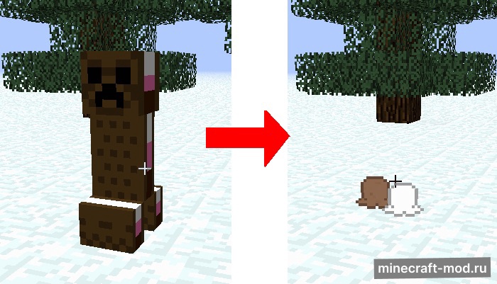 Мод The Ice Cream Sandwich Creeper для Minecraft 1.8, 1.7.10, 1.7.2,  ...