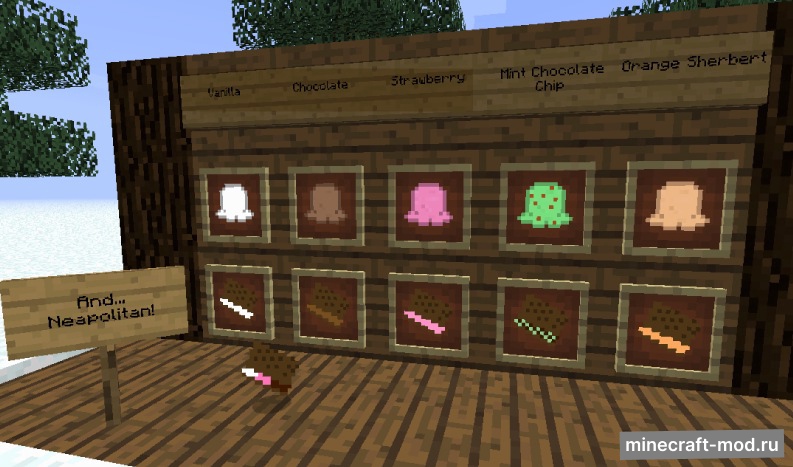 Мод The Ice Cream Sandwich Creeper для Minecraft 1.8, 1.7.10, 1.7.2,  ...