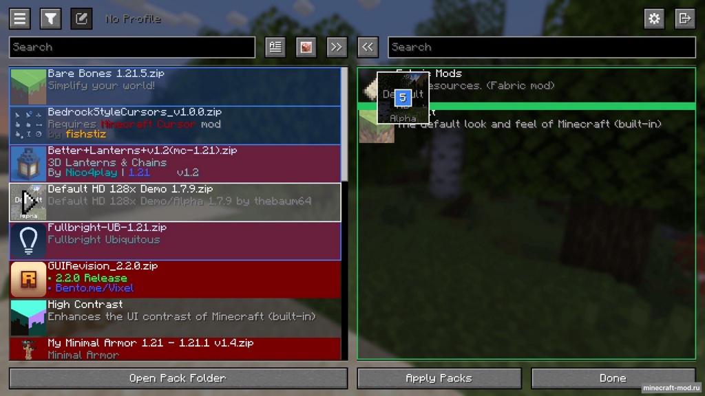 Мод Packed Packs для Minecraft 1.21.5, 1.21.4, 1.21.1
