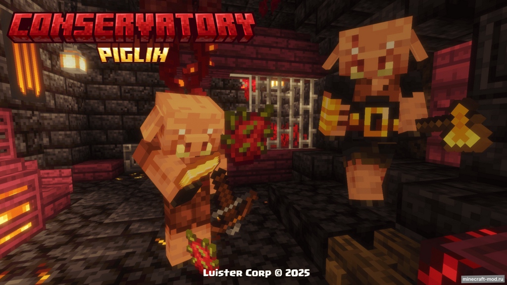 Мод Piglin Cоnsеrvаtоry для Minecraft 1.21.5, 1.21.4