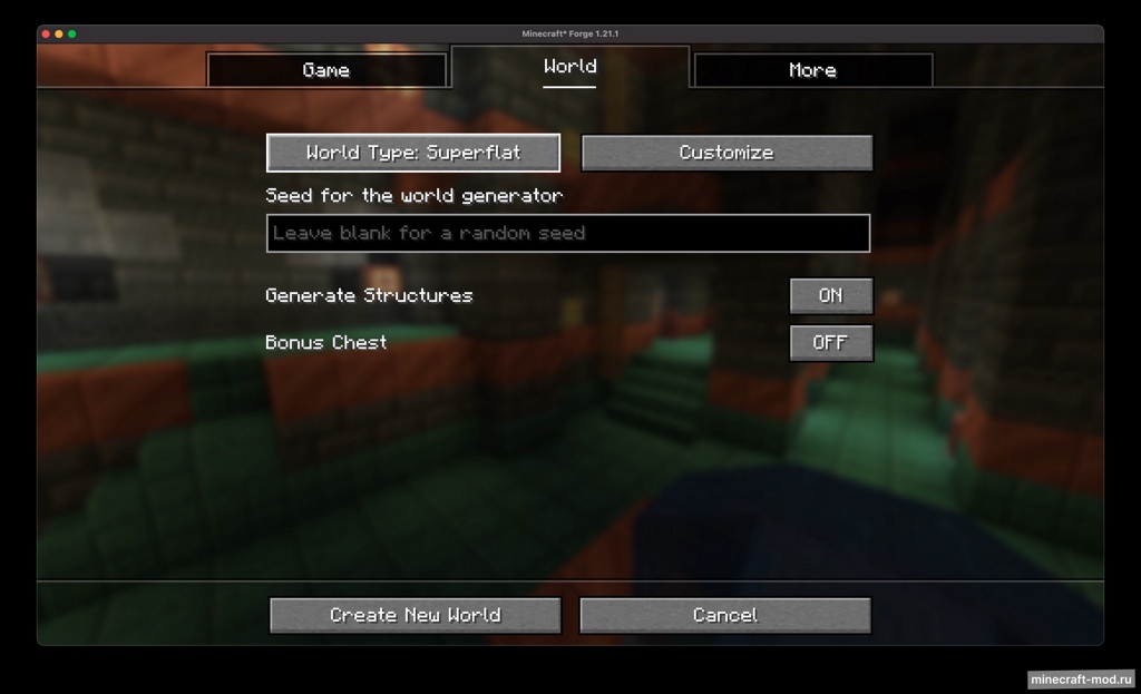 Мод FlatEdit+ для Minecraft 1.21.1, 1.21