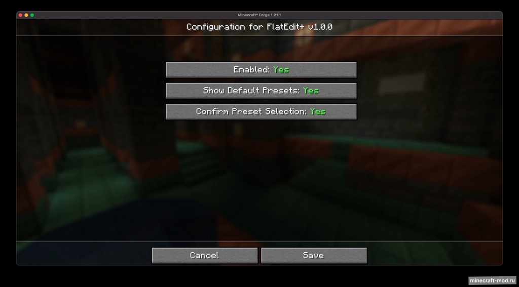 Мод FlatEdit+ для Minecraft 1.21.1, 1.21