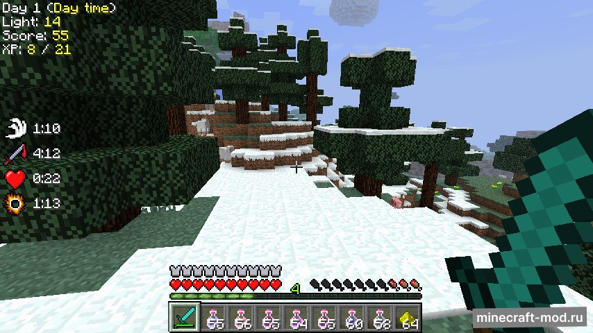 Мод StatusEffectHUD для Minecraft 1.12.2, 1.12.1, 1.12,  ...