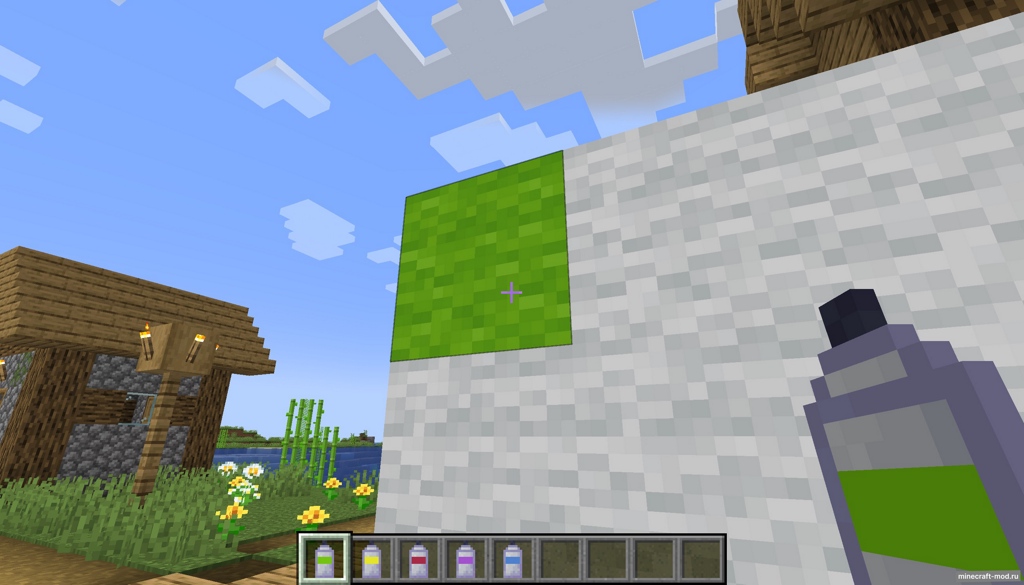 Мод Dyeable World для Minecraft 1.21.1