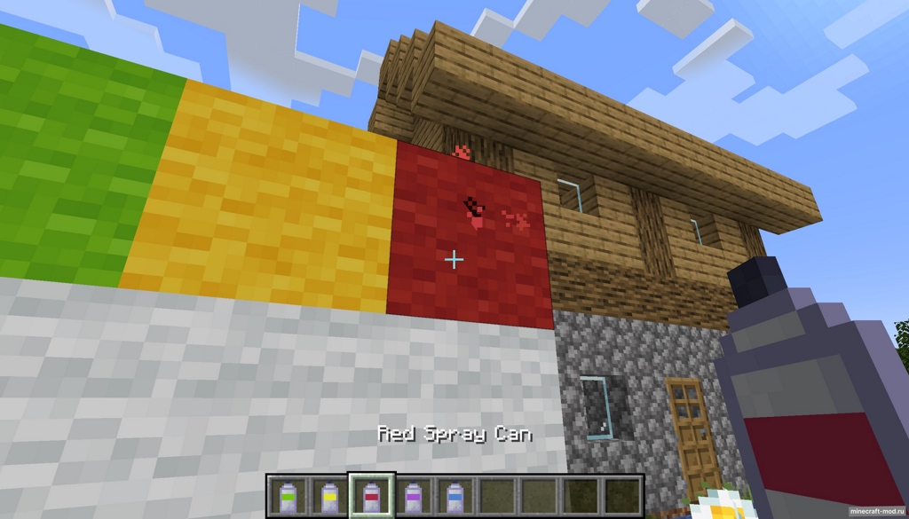 Мод Dyeable World для Minecraft 1.21.1
