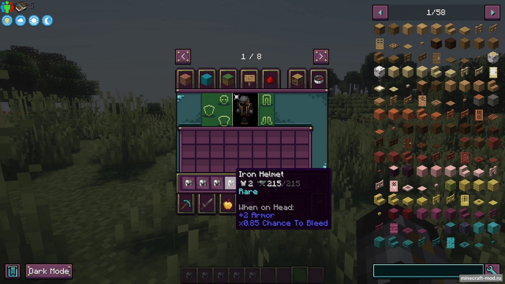 Мод DurabilityRarity для Minecraft 1.20.1
