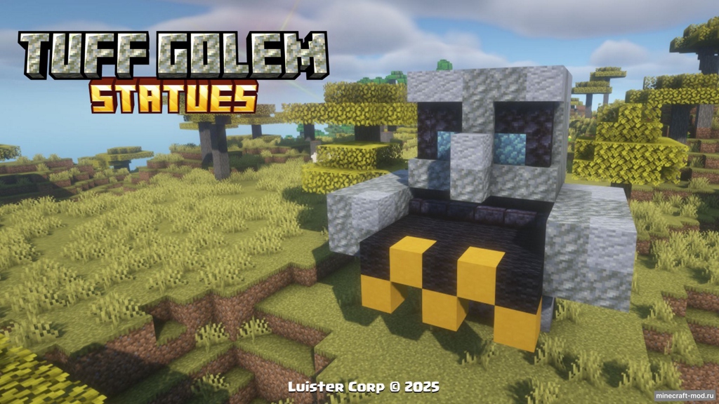 Мод Tuff Golem Statues для Minecraft 1.21.5, 1.21.4
